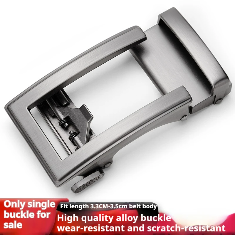 Automatische Gürtelschnalle für Herren, Zubehör für Breite 3,3 cm–3,5 cm, Ratschengürtel, Legierung, automatische Schnalle, Gürtelersatzschnalle – Detail 1