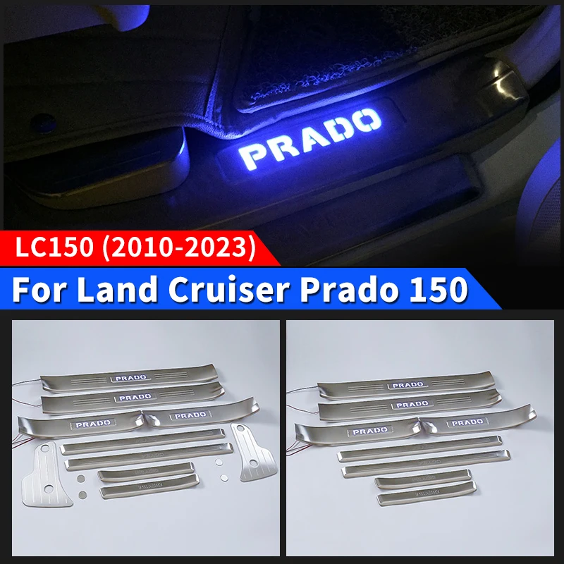 

For 2010-2023 Toyota Land Cruiser Prado 150 LC150 LED Threshold bar FJ150 Interior Decoration Modification Accessories