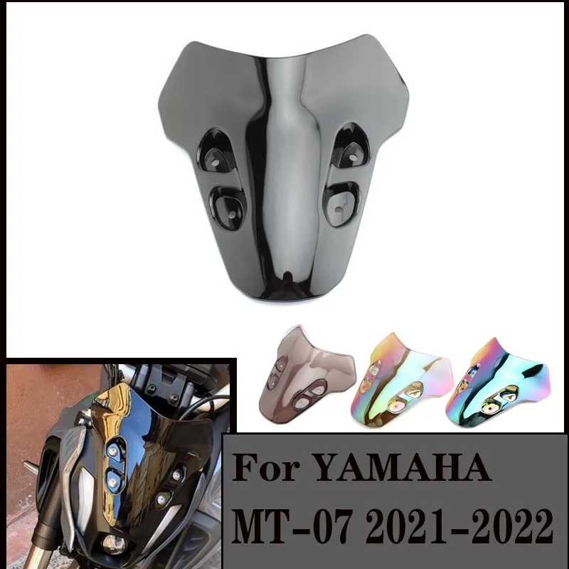 

Motorcycles New Accessories Windshield Windscreen Air Wind Deflector For Yamaha MT-07 MT07 MT 07 mt07 2021 Black and Transparent