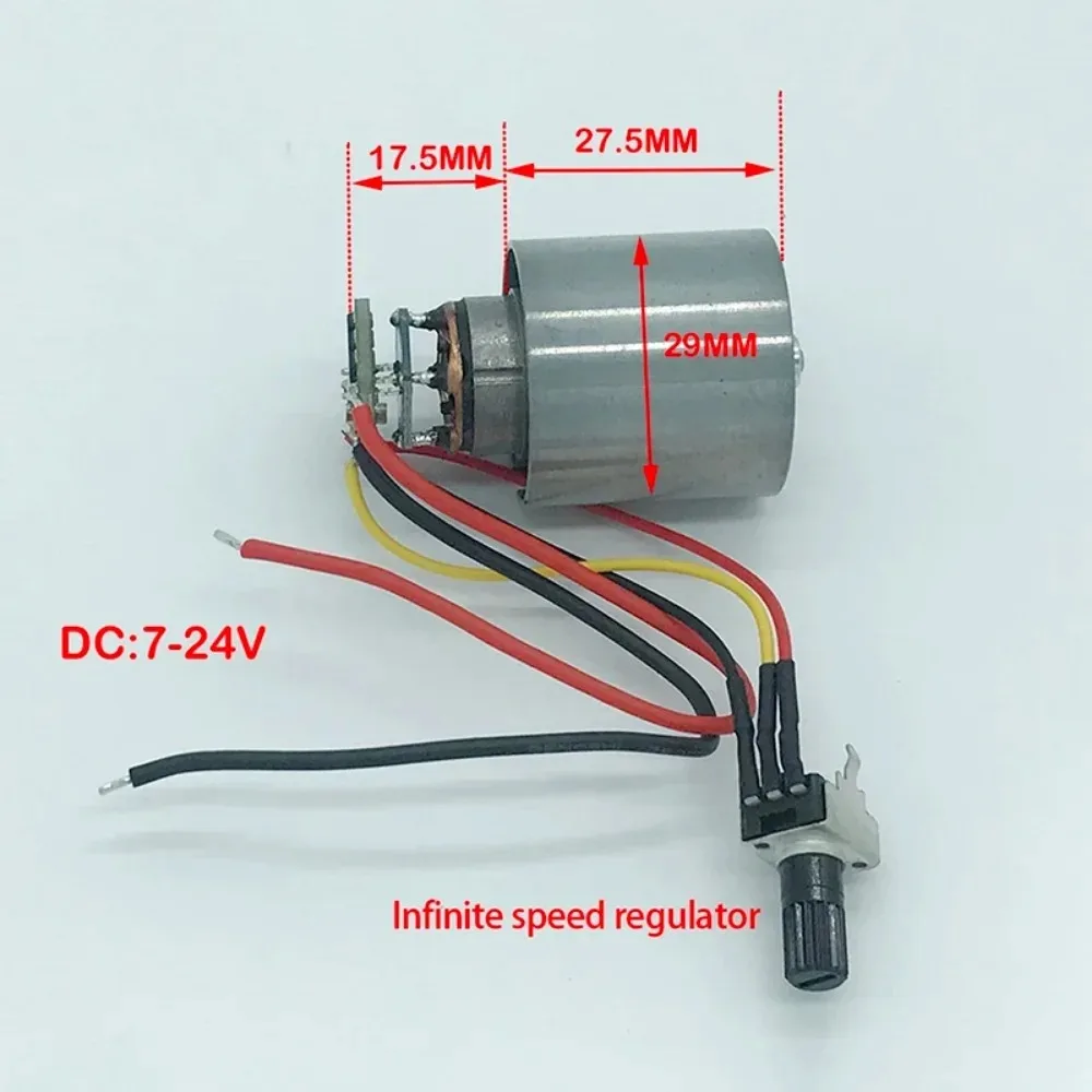 DC 9/12/24V 3.5A 5A Mini bezszczotkowy silnik 100000 obr/min stop aluminium CNC wirnik wentylator kanałowy bezstopniowej regulacja prędkości