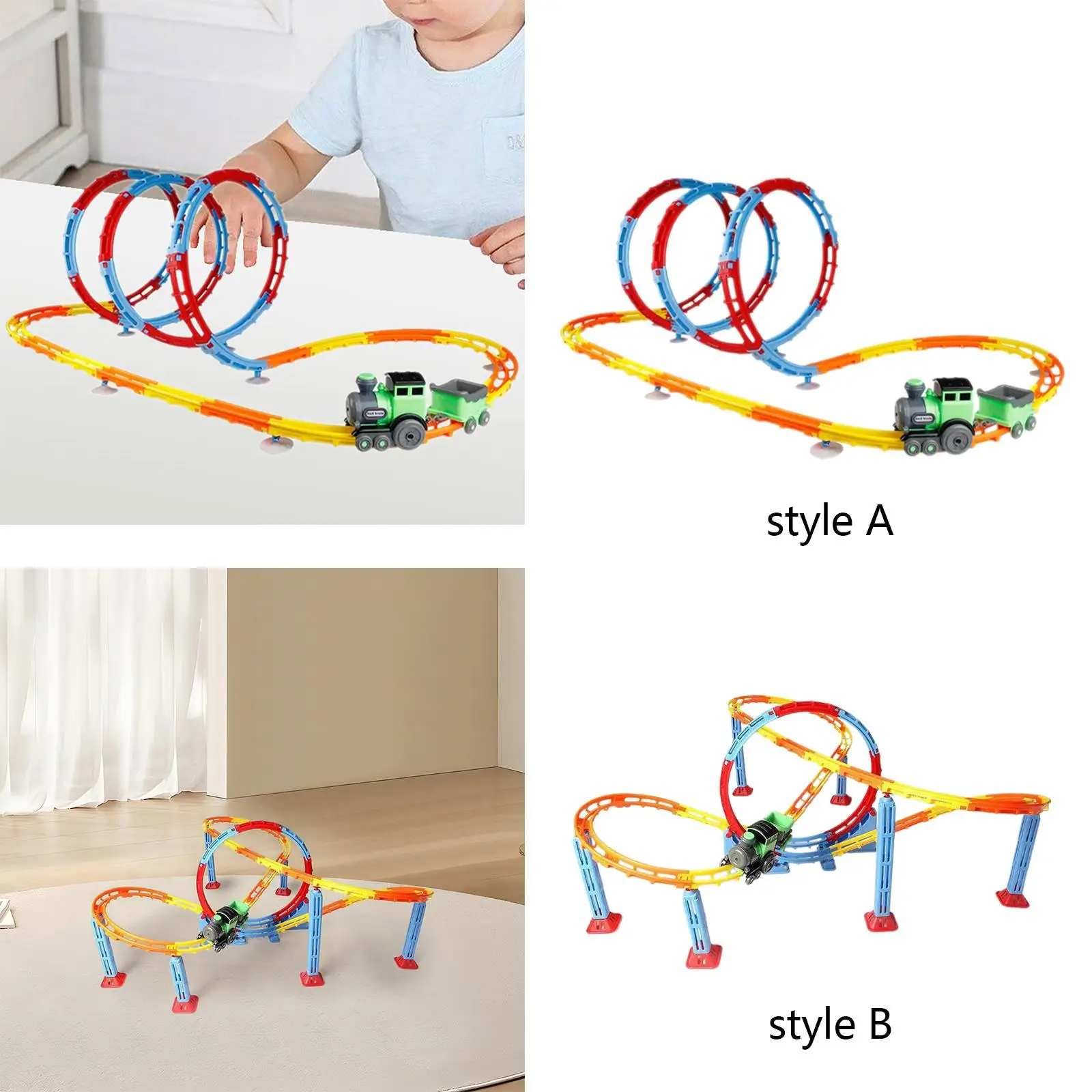 Conjunto de brinquedos de trilhos de trem para crianças, carro de trilhos para jardim de infância pré-escolar