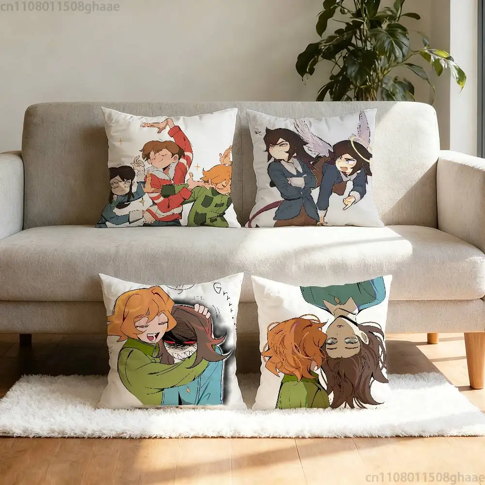 Abaddon H-Haunted H-Hotel Pillow Case Anti-dustmite Pillowcase Invisible zipper silky short plush Sofa cushion cover