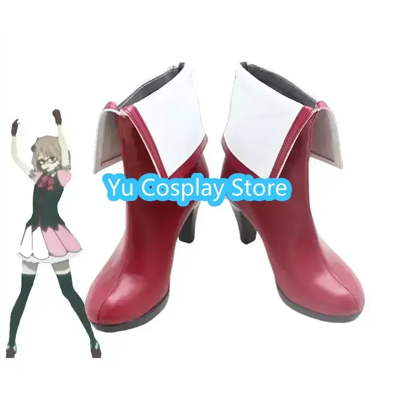 

Yu-Cosplay Anime Beyond The Boundary Kuriyama Mirai Cosplay Shoes PU Shoes Halloween Carnival Boots Cosplay Prop Custom Made