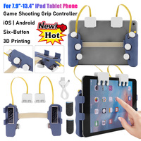 Six Buttons Gaming Controller iOS Android Phone Game 3D Handle Grip Pulse Continuous Shooting Gamepad For 7.9\