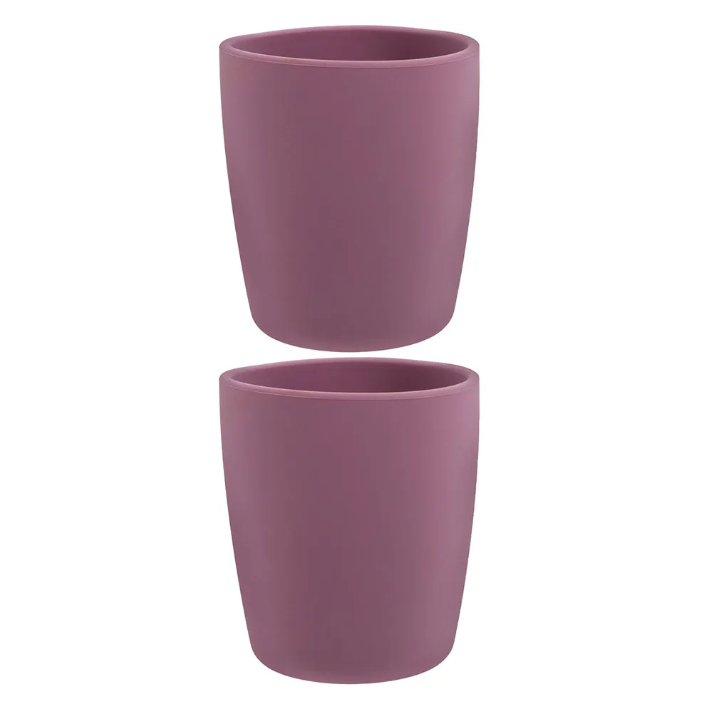 

2Pcs Silicone Training Cups Kids Unbreakable Toddler Drinking Cup Transition Baby Water Cup Easy Grip Stain Resistant Silicone