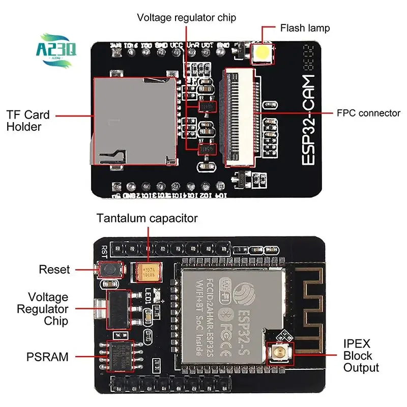 carte-wifi-bluetooth-a23q-4-pack-esp32-cam-esp32-cam-mb-micro-usb-vers-port-serie-ch340g-avec-module-de-camera-ov2640-2mp