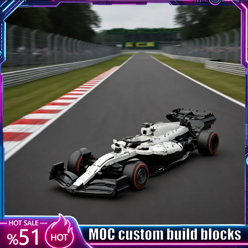 NEW 3418 Parts Open Wheel Racing Vehicle Model MOC Custom Puzzle Diy Assembly Building Bricks Sports Vehicle Toy Popular Gifts