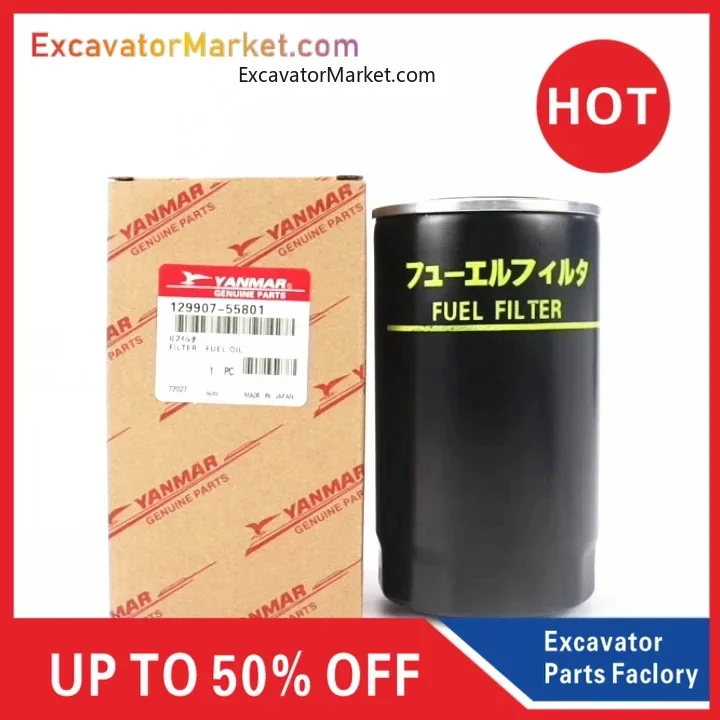 For 129907-55801 Excavator XCMG Liugong 60 Yanma 4TNV88 94 98 Engine Diesel Filter Element Filter Maintenance Filter Element