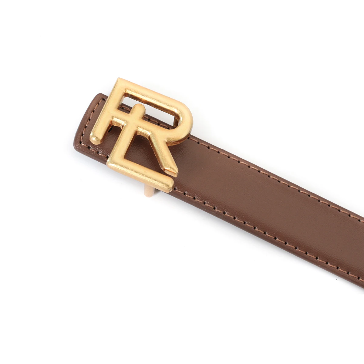 Schmale Weibliche Rindsleder Luxus Designer Marke Brief Schnalle Gürtel Frauen Echtes Echtes Leder Kleid Strap für Jeans Bund 23mm – Detail 11