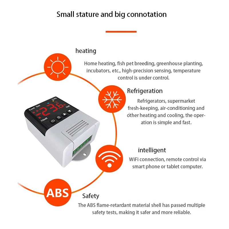 무선 Wifi 온도 조절기 AC110-220V DTC1201 NTC 센서 디지털 디스플레이 APP 제어 스마트 홈