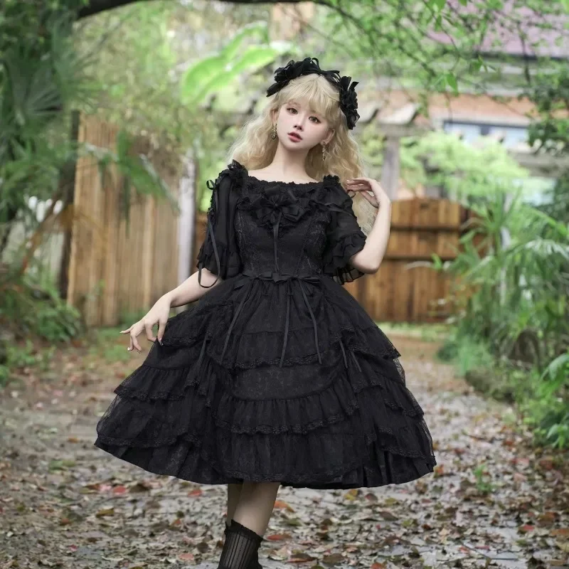 Full Iris Love Lolita Original Elegant Spring and Summer Retro Slimming Jsk Dress Lolita Princess Dress