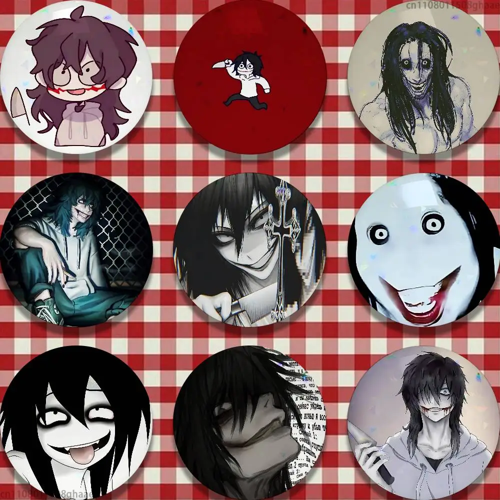 

U-Urban Killer Jeff Tinplate Enamel Pins Creativity Printed Pictures Text Metal Lapel Badges Brooches