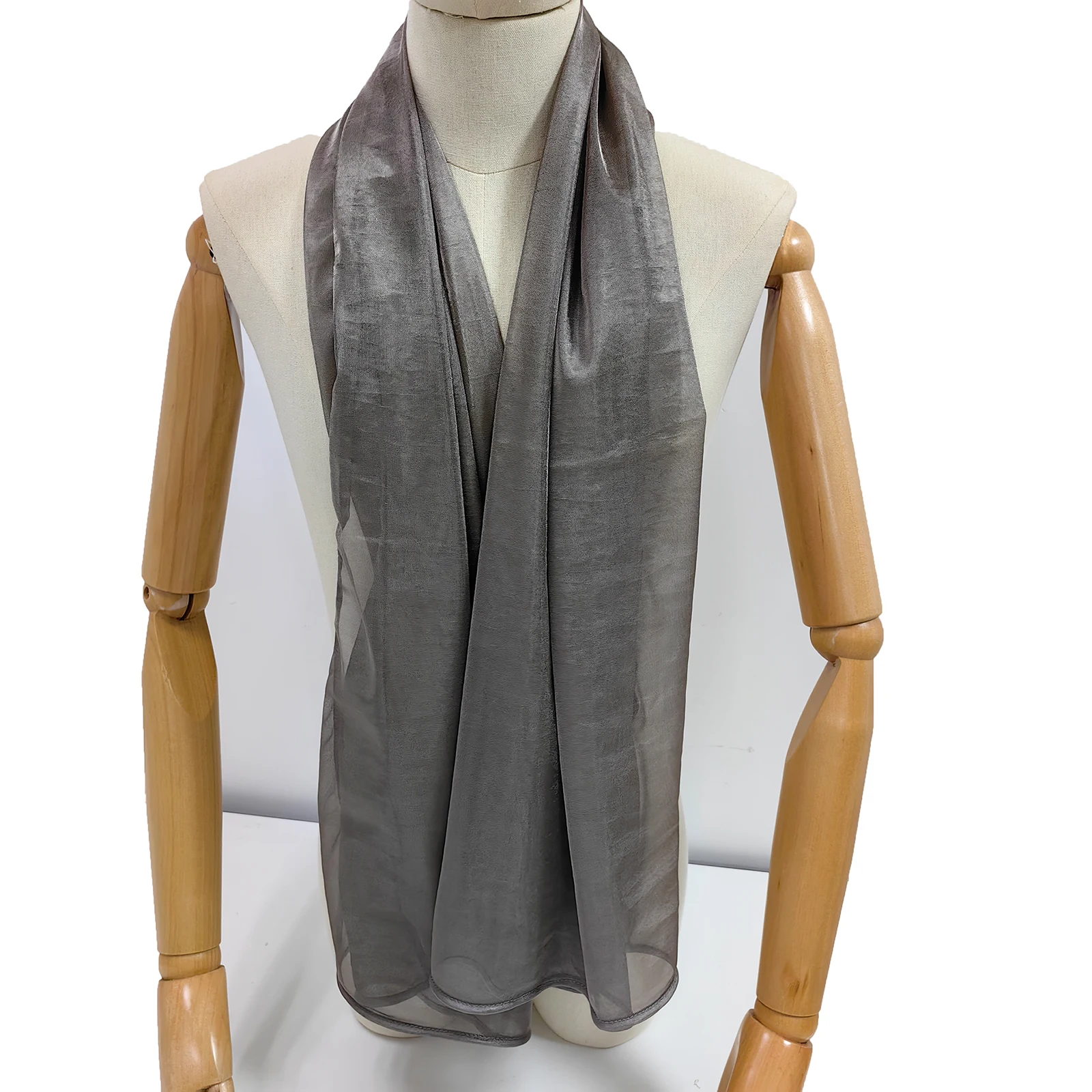 EMF Protection Silver Fiber Scarf Multi-function Gauze Kerchief Anti-radiation Antibacteria Bandana Smooth Neckscarf 85x145 cm