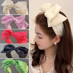 Korean Style Organza Braided Headband For Women Hand-Woven Fashion Hair Bands Girls Headband Elegant Simple Headband Hair Hoops