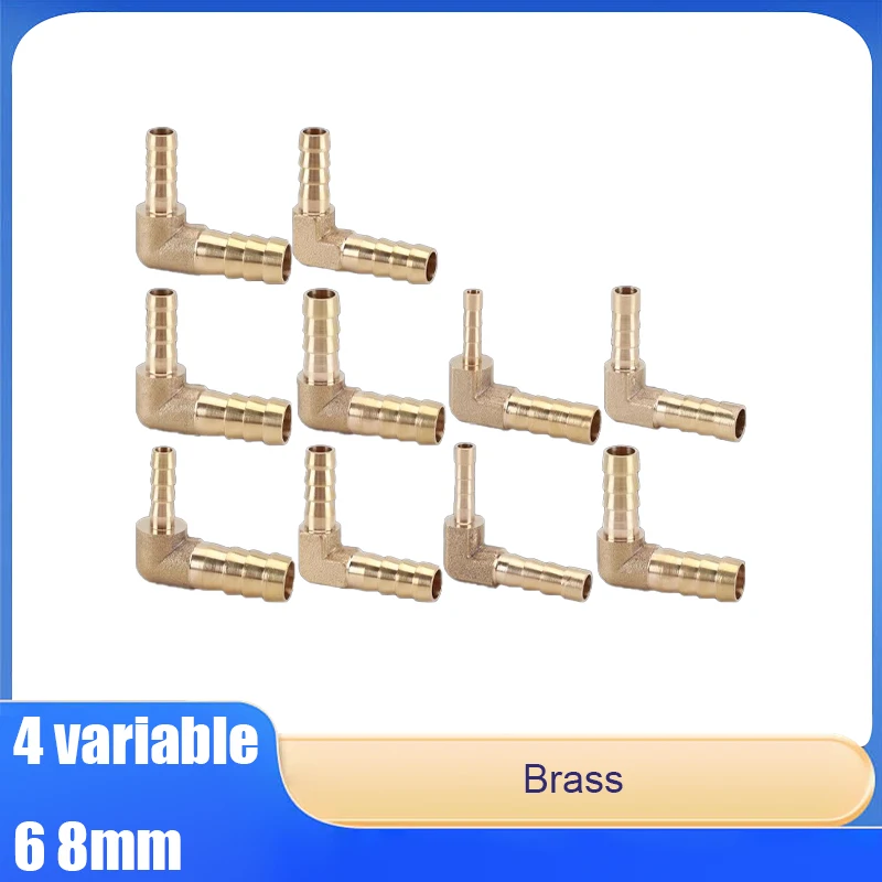 4 معبد نحاسي مزدوج متغير 6 8 مم، قطر متغير، كوع. قوي ودائم. مناسبة للغاز والماء والزيت والوسائط الأخرى #1