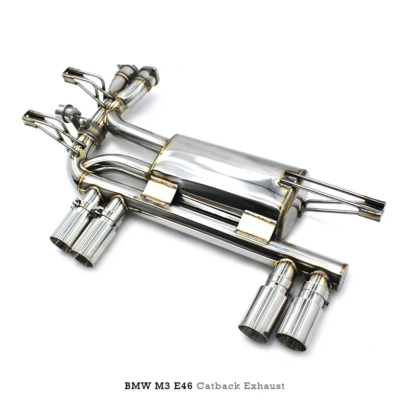 Axle Exhaust For BMW M3 E46 2004-2006 Stainless Steel valve  Catback Exhaust Exhaust System