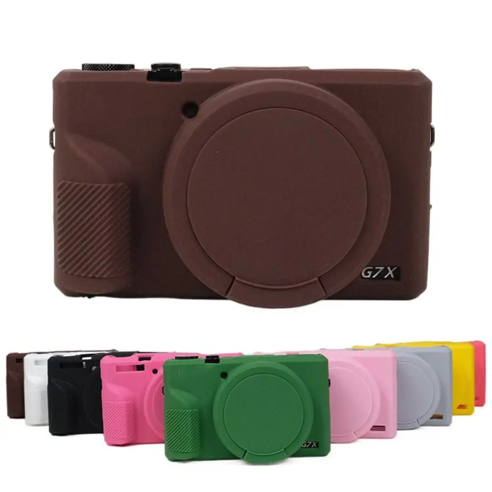 소프트 실리콘 고무 아머 카메라 바디 케이스 캐논 G7X Mark II III G7XII G7X2 G7XIII G7X3 충격 방지 커버 렌즈 캡 포함