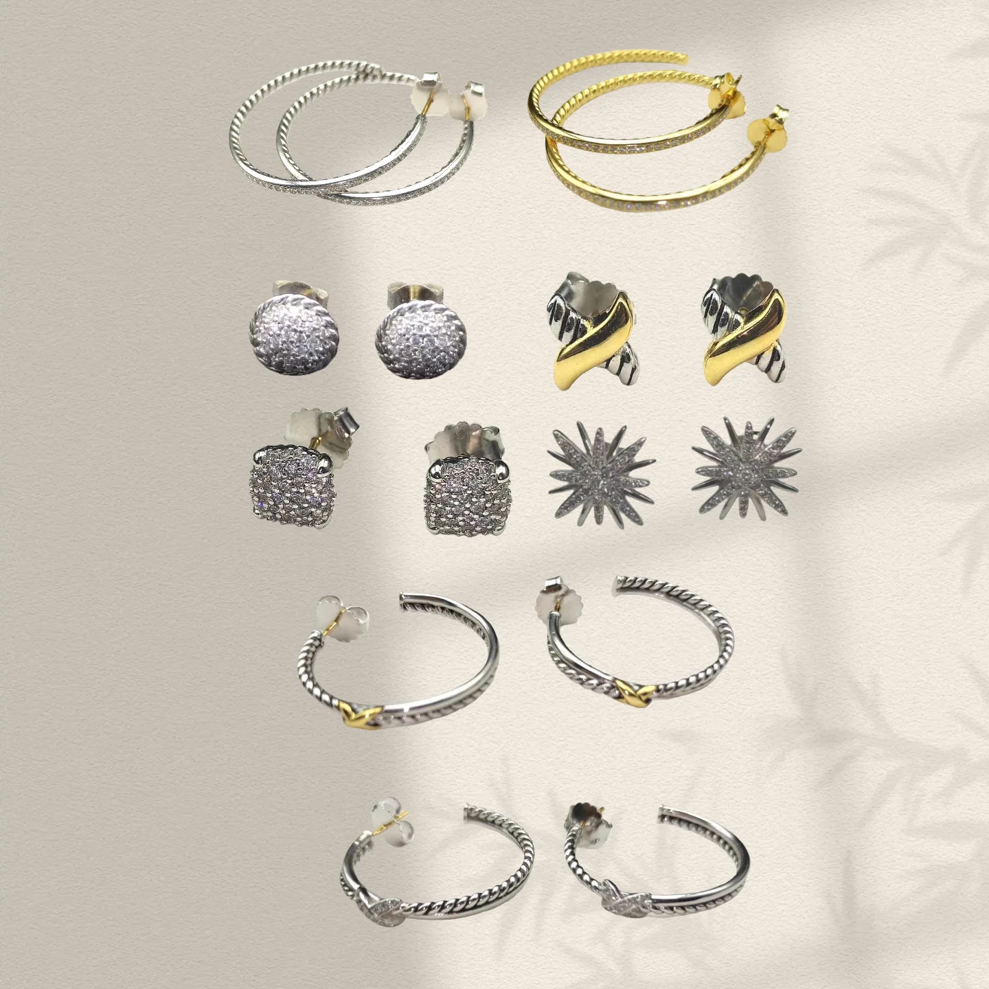 

YK 2025 new X-color earrings, fashionable and versatile, luxurious and high-end gifts, daily matching