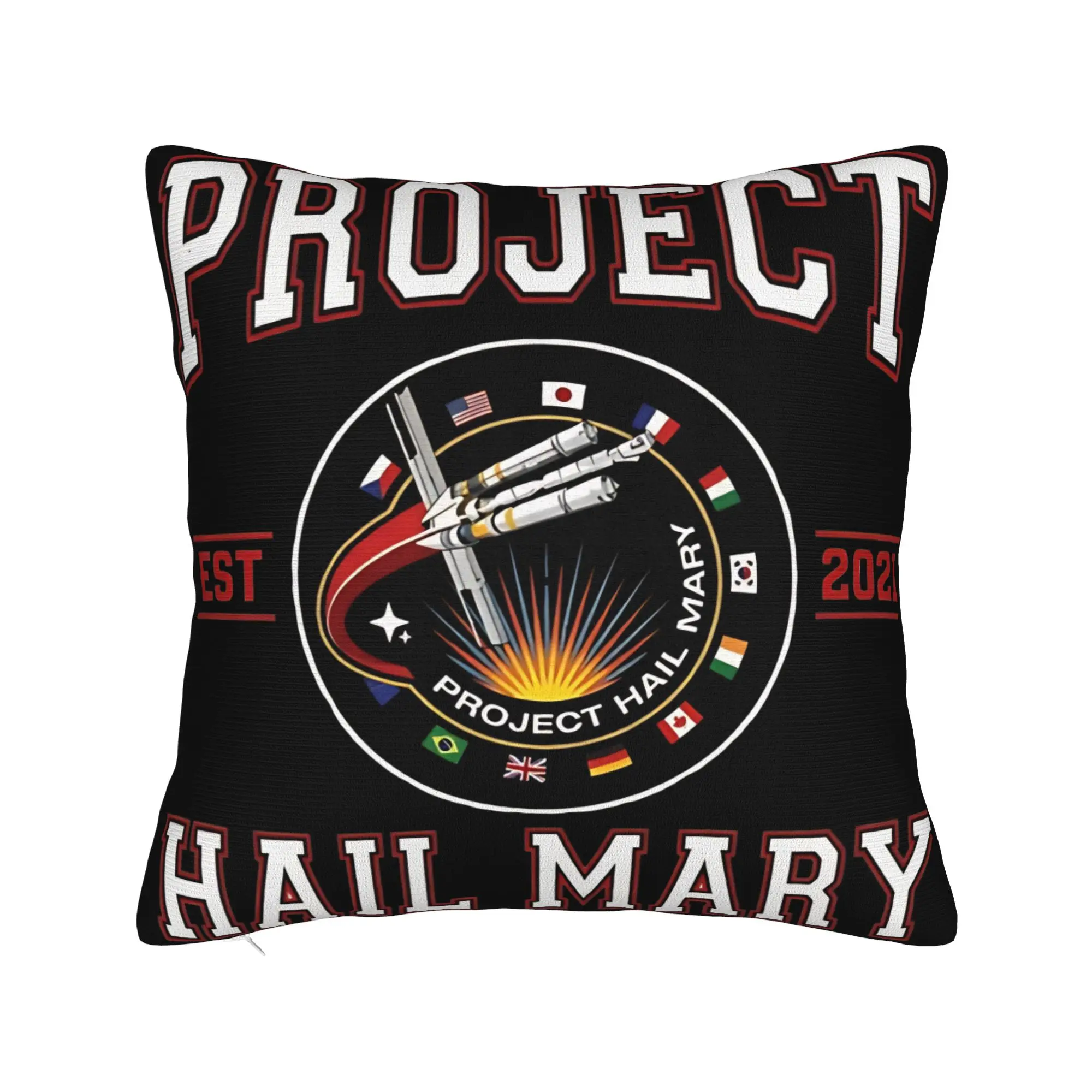 Pillow Cover Project Hail Mary Vintage Logo  Fashion Pillow Case For Living Room Bed Chair Pillowcases