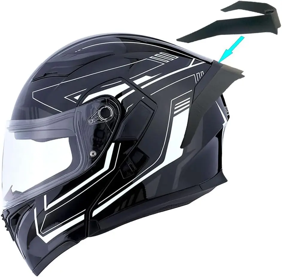 Motorcycle Modular Full Face Helmet Flip up Dual Visor Sun Shield: HB89 Arrow White