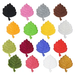 Color Leaf Blue Green Red Pink DIY Patches Embroidery For T-Shirt Iron On Appliques Clothes Jeans Stickers Badges