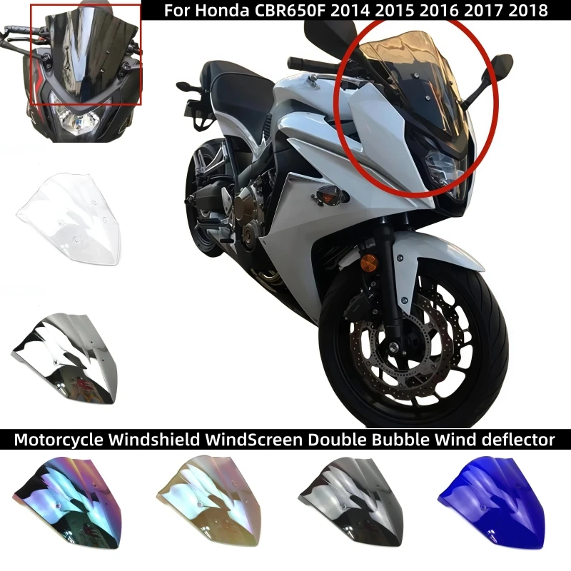 

Motorcycle Windshield WindScreen Double Bubble Wind deflector For Honda CBR 650 F CBR650F 2014 2015 2016 2017 2018