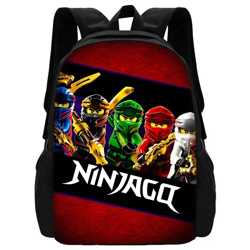 Cartoon Game Child School Backpack with Lunch Bags ,Pencil Bags ,School N-ninjagos Bags for Boys Girls Best Gift