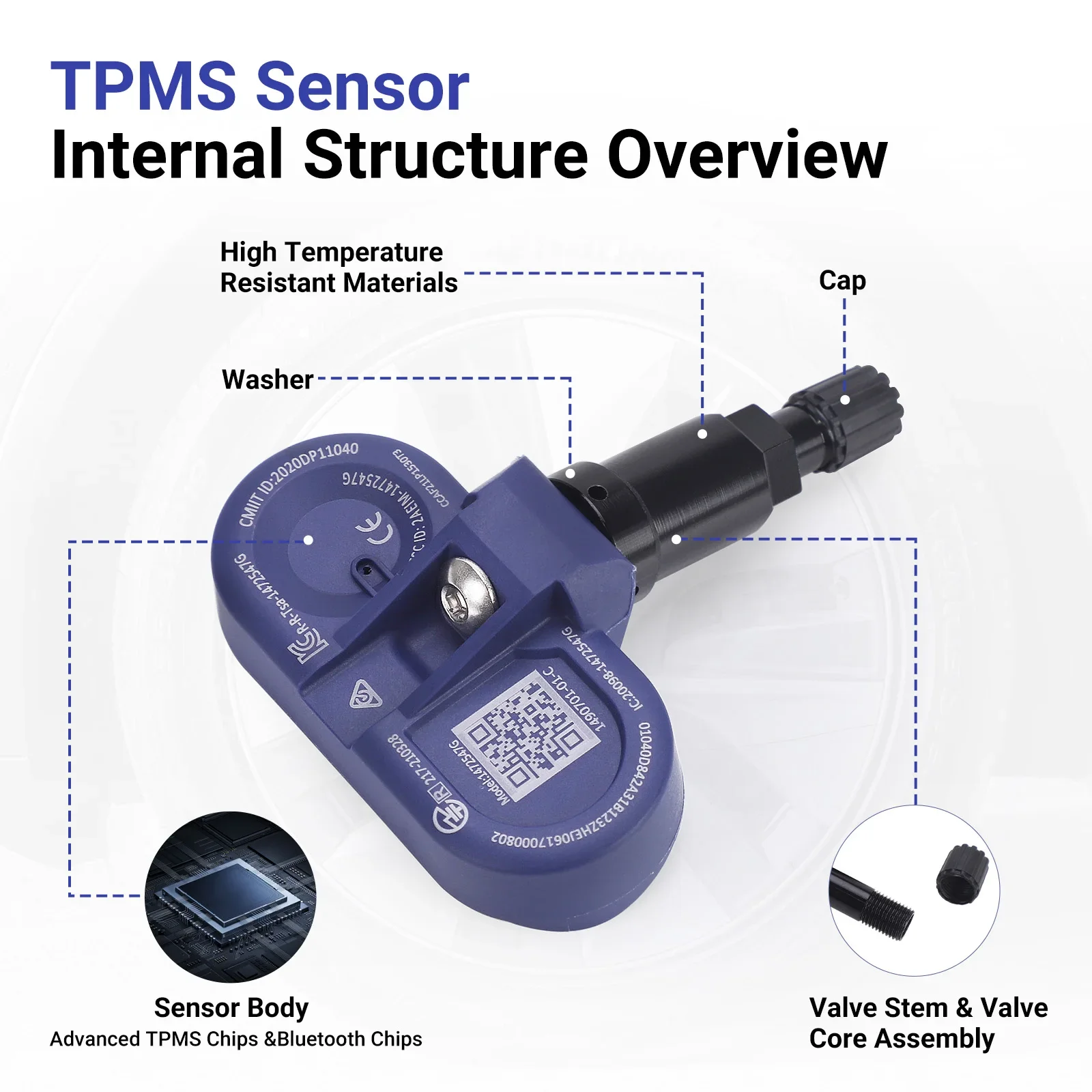 For Tesla Model 3 Y S X 2020 2021-2025 Replaces Tire Pressure Monitor Sensors Bluetooth TPMS Sensor 1490701-01-B 1490701-01-C