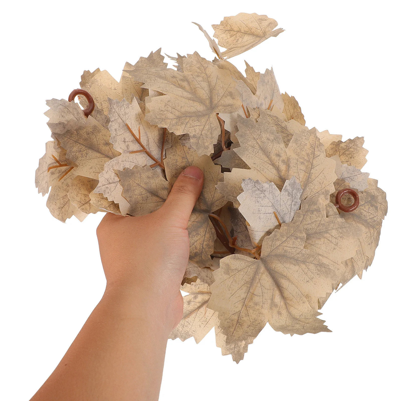 

2Pcs Artificial Maple Leaf Garland Realistic Autumn Leaves Faux Vine Thanksgiving Halloween Fall Celebration