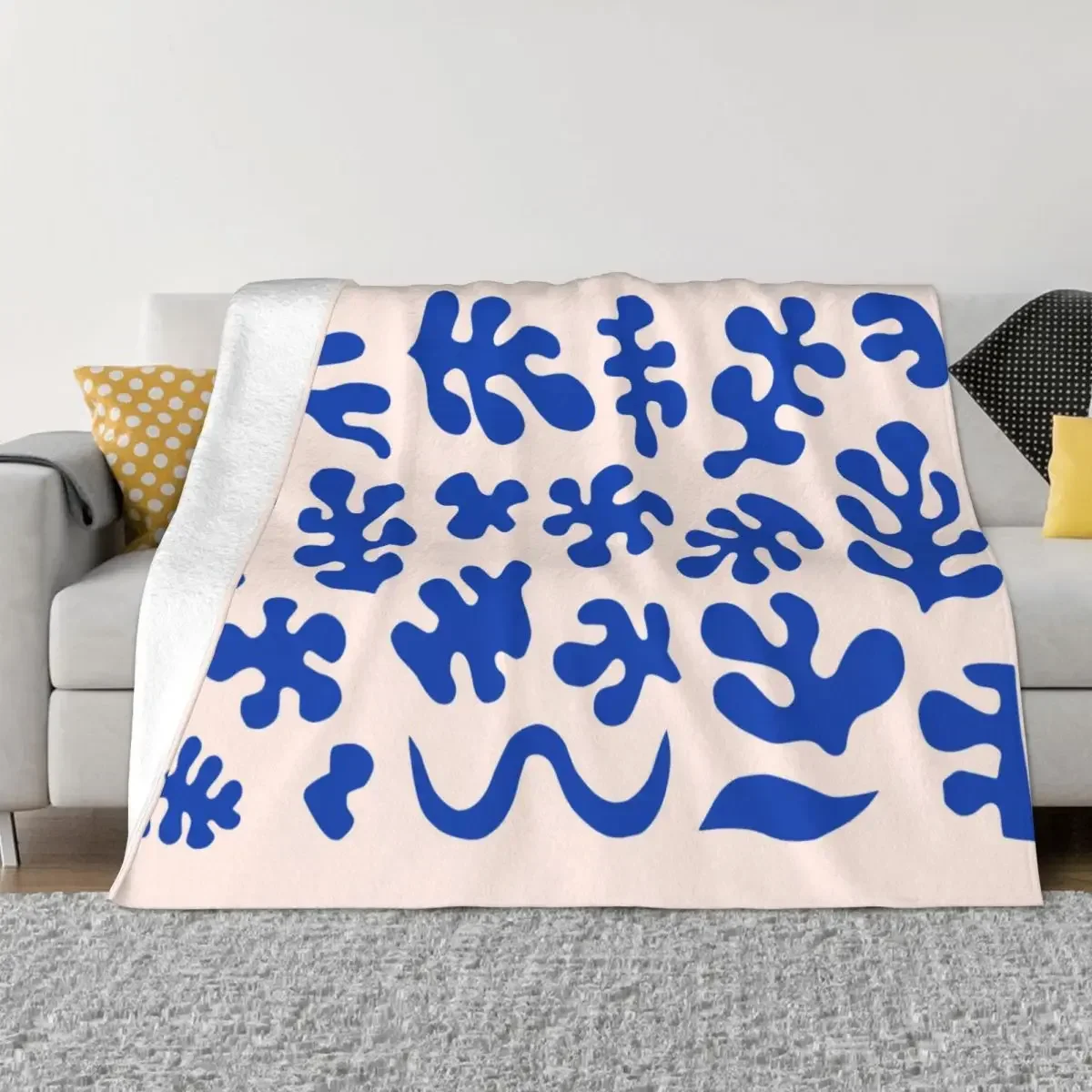 

Henri Matisse Blanket Fleece Textile Decor Nordic Geometric Algae Portable Super Soft Throw Blankets for Home Outdoor Quilt