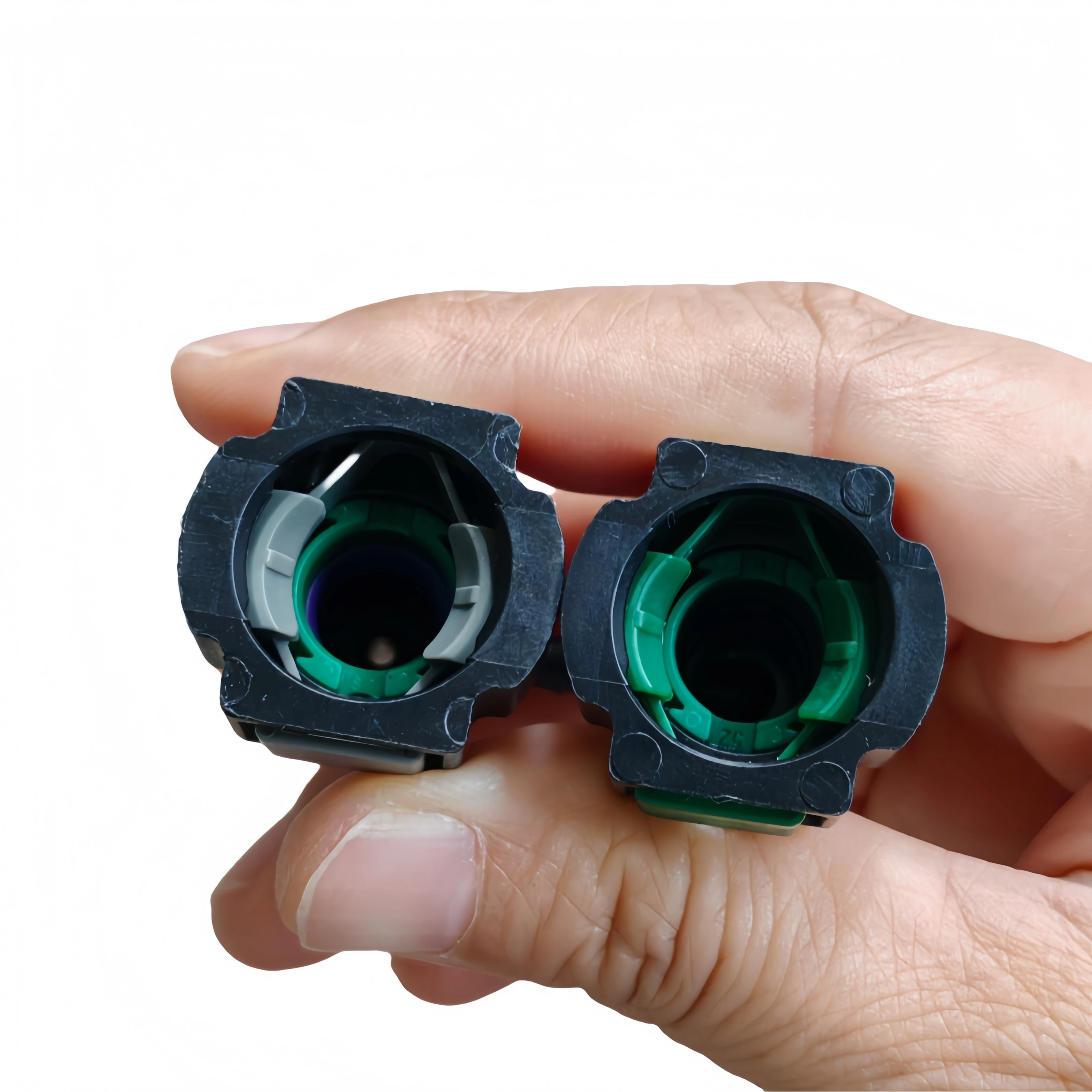 high quality 9.49mm ID3 SAE 3/8 Fuel pipe plastic QUICK fittings double clip Fuel line connector for VW Volkswagen 2pcs a lot