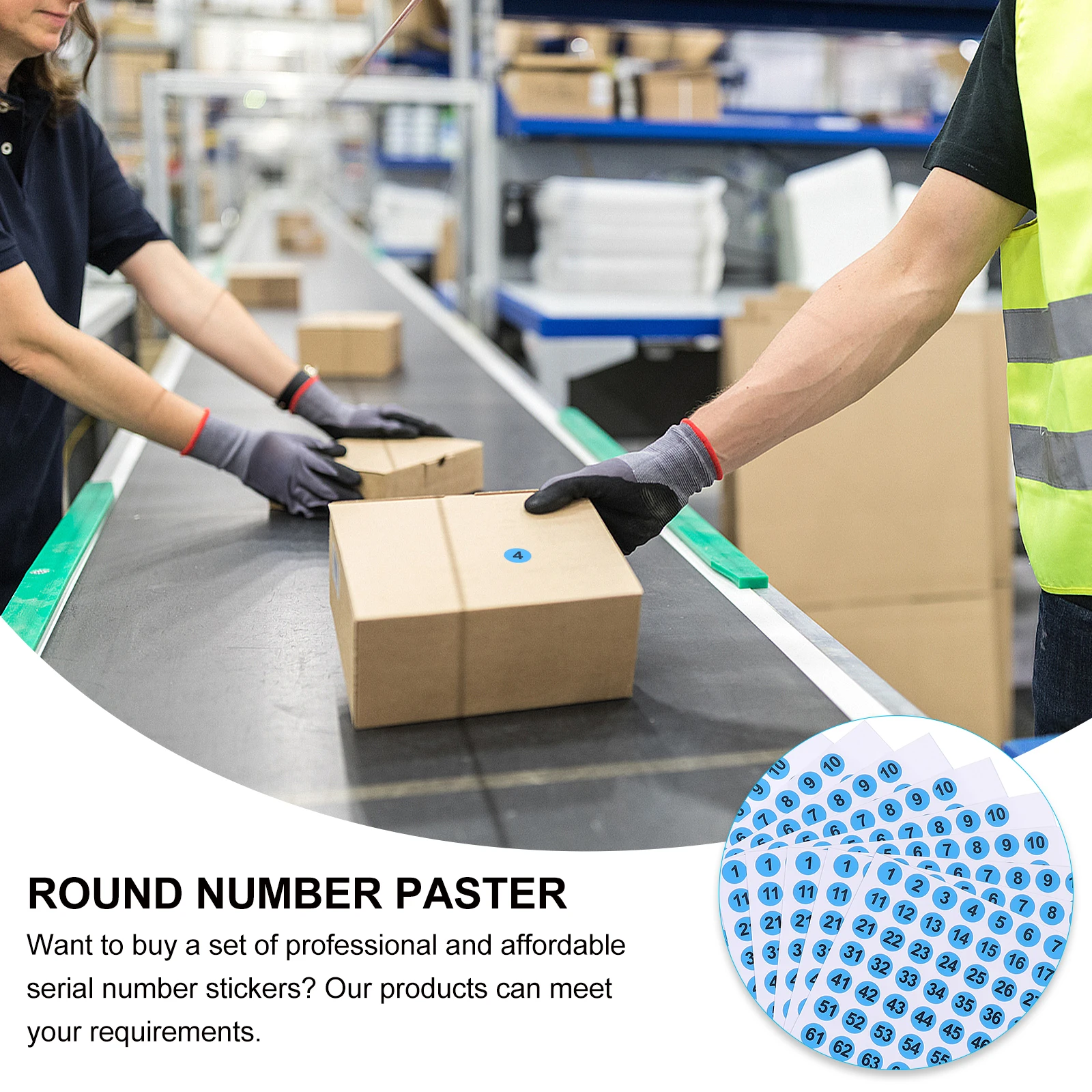 

100 Pcs Self-adhesive Label Circle Stickers Number Window Labels Bubble Pvc Round Paster
