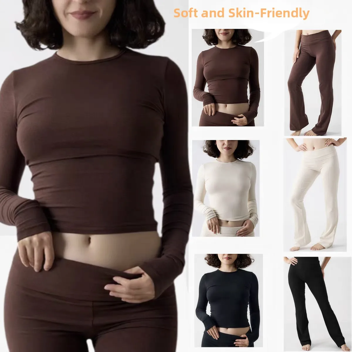 

Высококачественный американский Sle Long Sve женский утягивающий сексуальный однотонный повседневный комплект брюк, модный летний хлопковый костюм для девочек