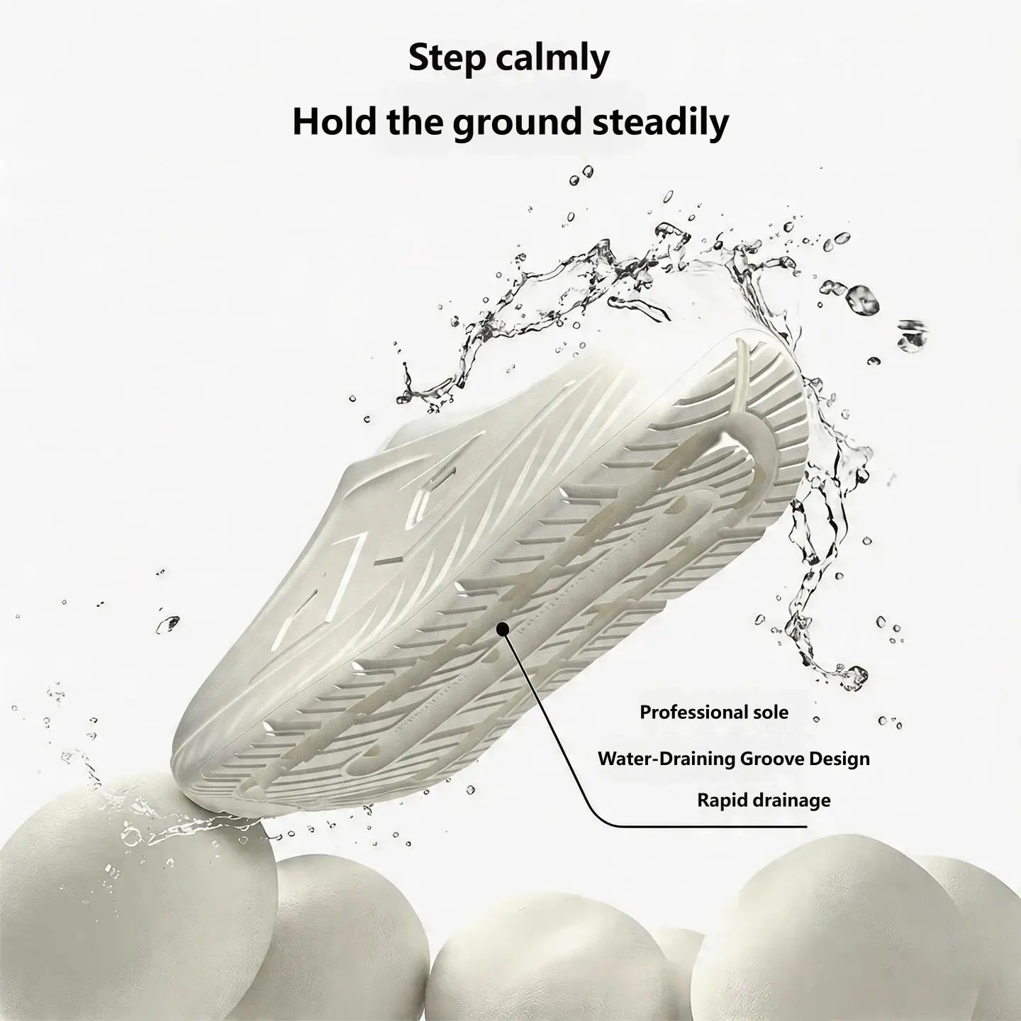 Stylish Men's EVA Slide Slippers Thick‑Sole Shock‑Absorbing Breathable One‑Piece Molding Anti‑Slip Indoor Outdoor Sports Slides