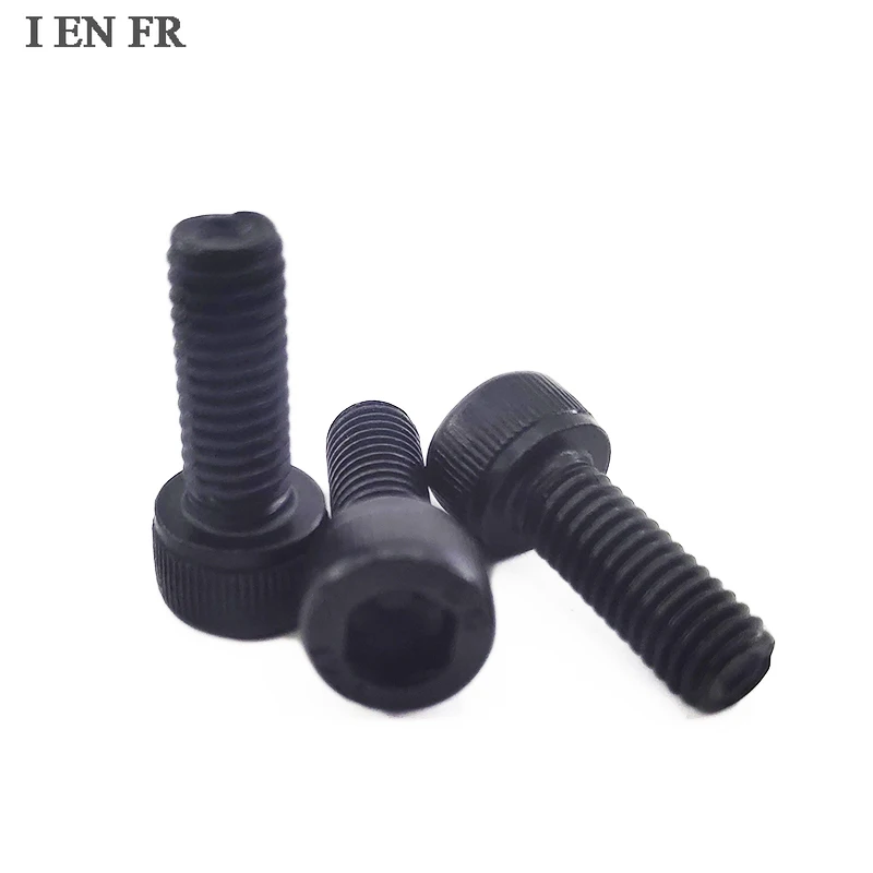 5/10/25/50pcs DIN912 M1.4 M1.6 M2 M2.5 M3 M4 M5 M6 M8 Black Grade 12.9 Alloy Steel Allen Hexagon Hex Socket Cap Head Screw Bolt