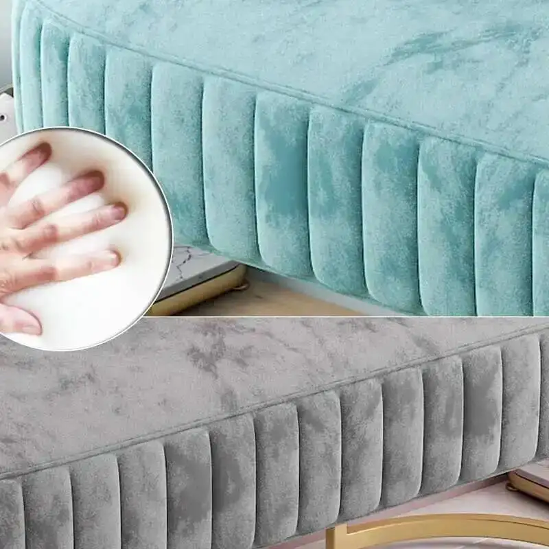 متجر الأحذية الفاخرة مقعد طويل العثماني مقهى بوف مقعد الراحة باب المنزل فستان أريكة فندق بار البراز الفراء المخملية لينة الغرور كرسي أعلى