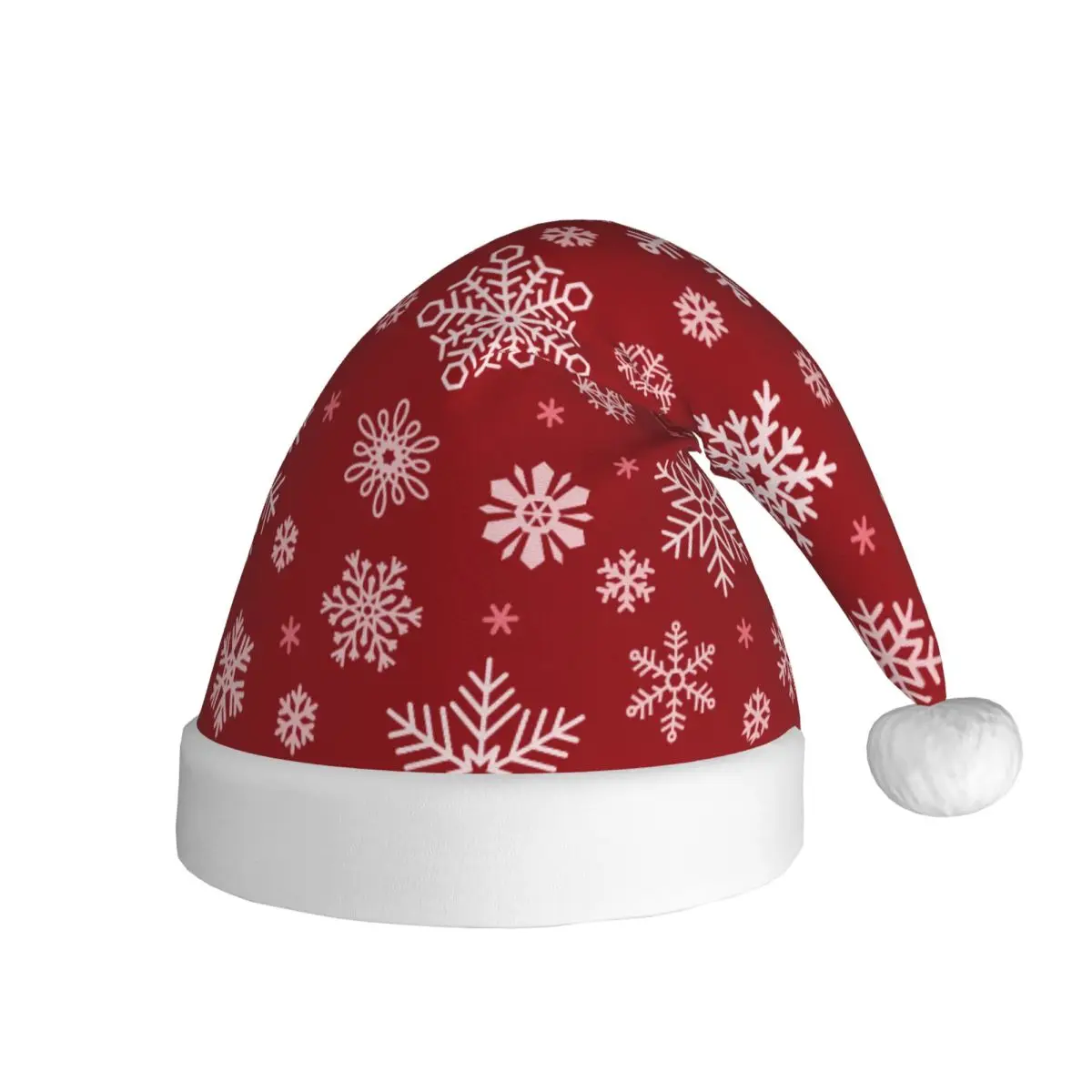 Christmas Falling Snowflake Christmas Hats for Adult Men Women New Year Santa Hat Cap Xmas Gifts