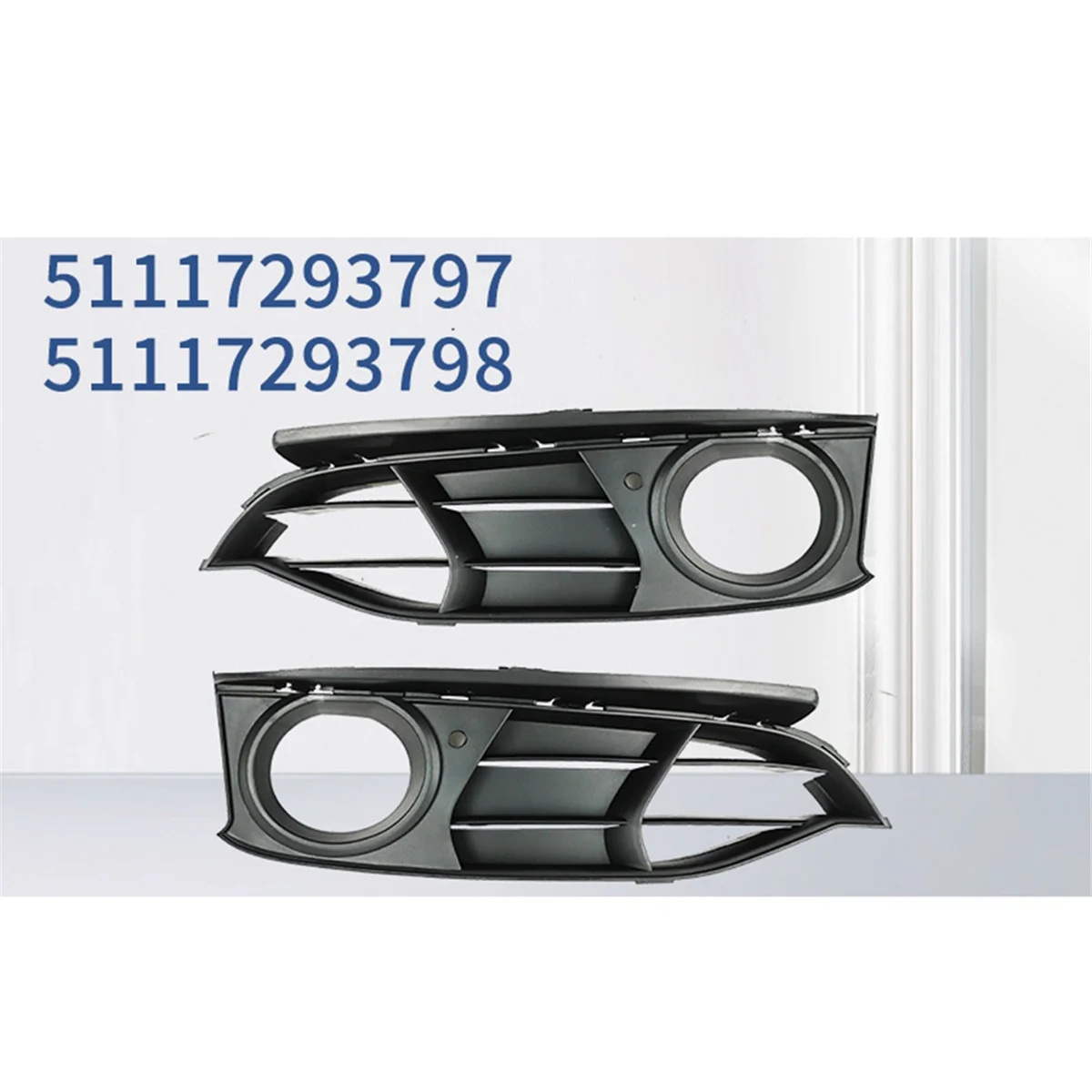 المصد الأمامي الضباب أضواء شبكة غطاء مصبغة ، تقليم لسيارات BMW 3 سلسلة GT F34 2013-2016 ، LH و RH ، 51117293797 ، 51117293798 ، 1 زوج #6