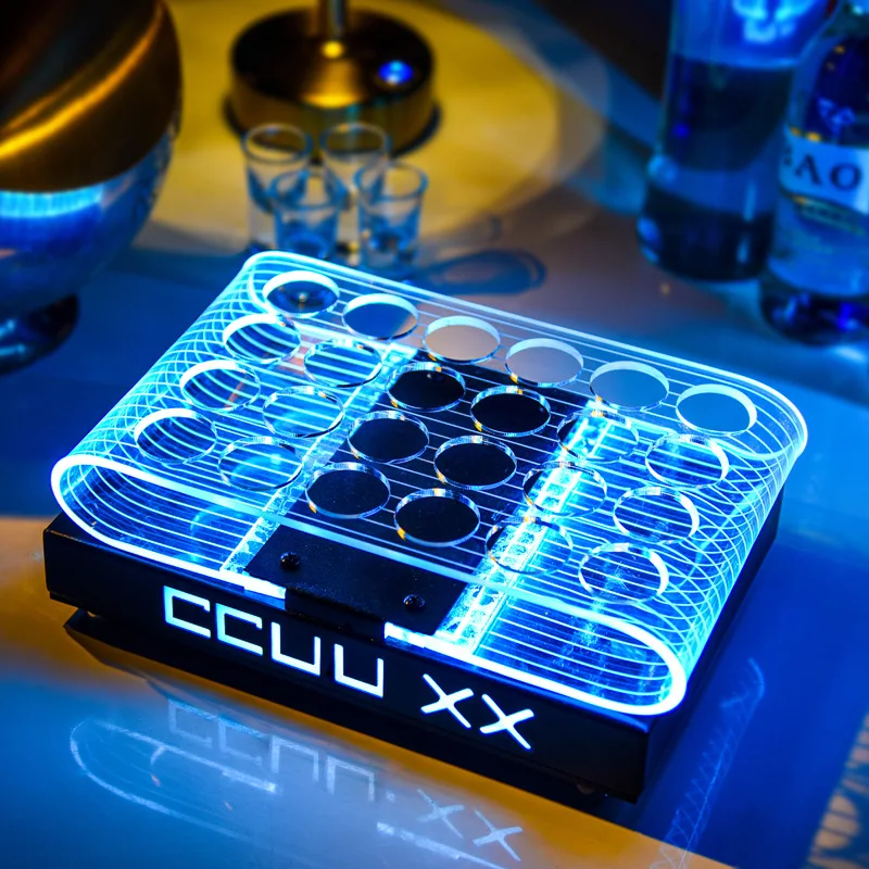 

New Bar KTV Cocktail Luminous Cup Holder Internet celebrity Pub Games One Sip Glass Acrylic Wine Holder