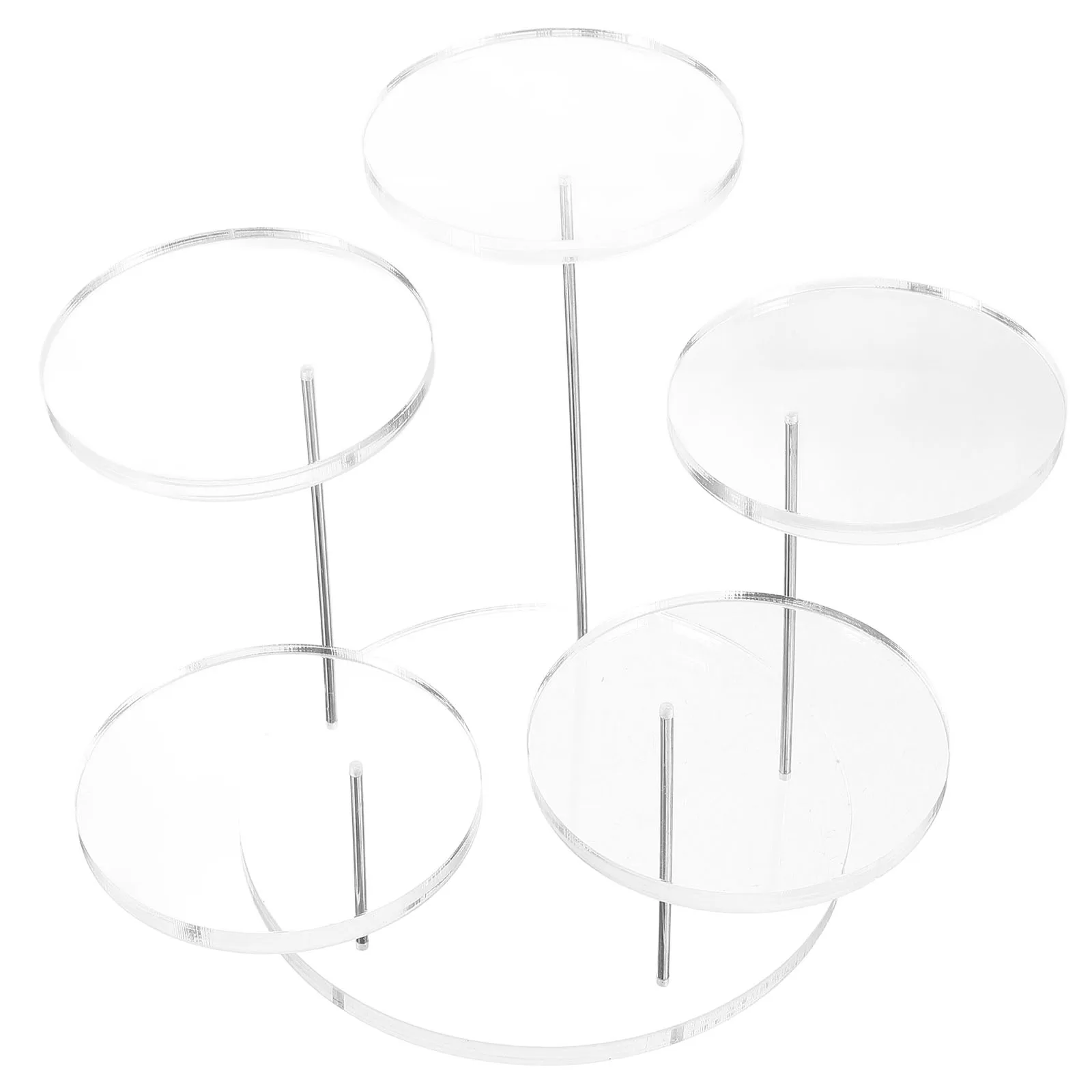 

Jewelry Display St 5 Layers Acrylic Tiered Ring Holder Clear Desktop ganizer Shelf Riser Necklace Bracelet Pendant Action Figure