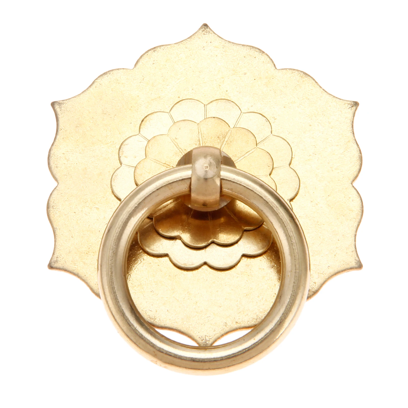 1PC Unique Ring Pulls Flower Style Handle Knob For Cupboard Wardrobe Wood Case Cabinet With Screw Furniture Hardware 62*60mm