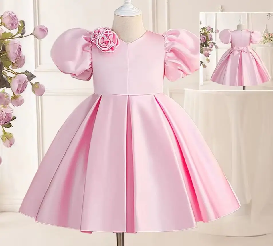 

New Flower Girl Princess Dresses Pink Girls Brief Dress 8-12 Years