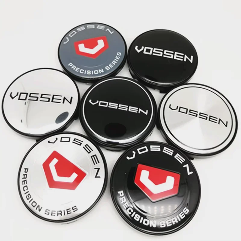 4pcs 60mm Wheel Center Caps Hub Vossen Precision Rims Cover Emblem 56mm Hubcaps Sticker Badge for A4 R8 TT 13523a RS7 GT-R CTS-V