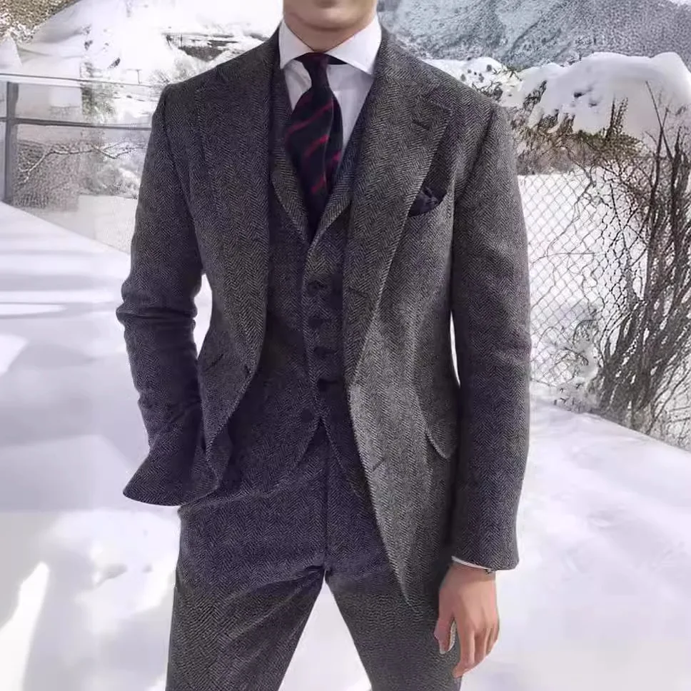 

Slim Fit Tee Piece Suit for Men Wedding Ceremony Busin Dinner Best Man Outfit New om Marital Clothes