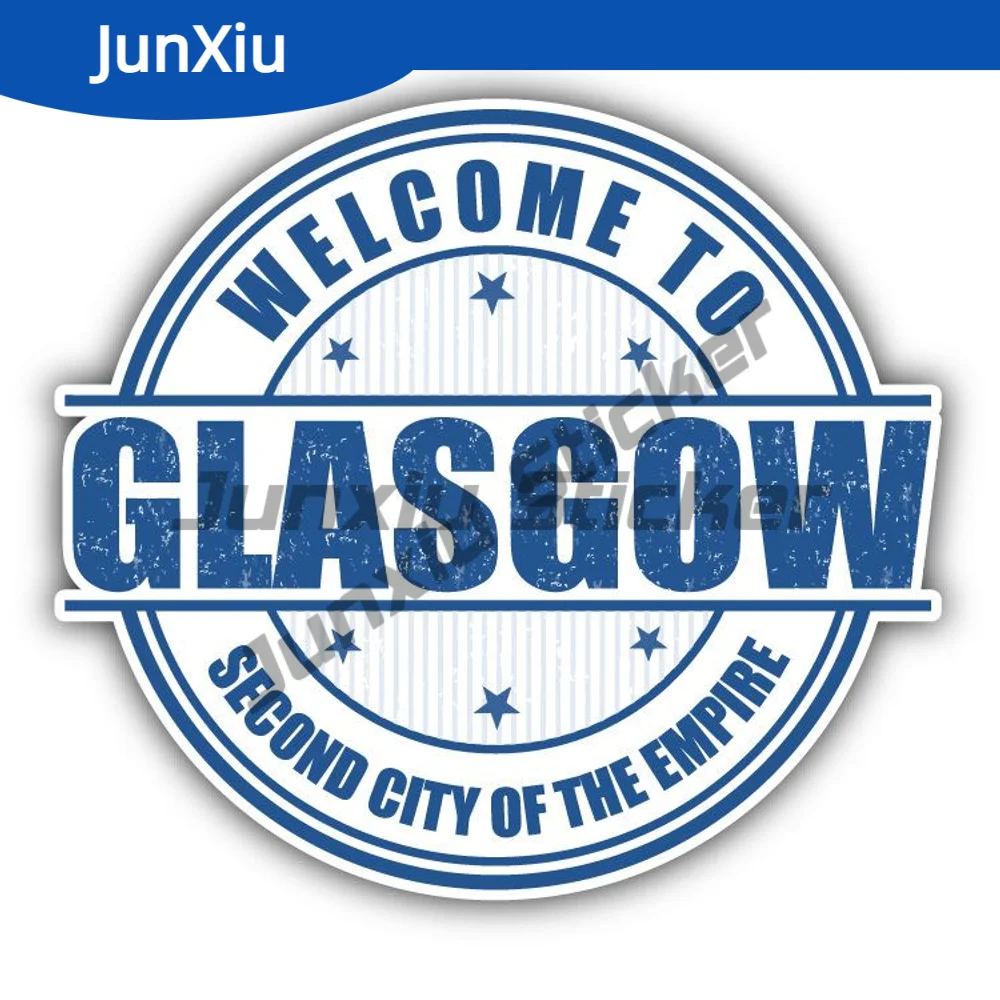 

Glasgow City Sticker Scotland Travel Stamp Decal Anti Scratch Exterior Accessories For Car Bodywork Bumper Window Phone Trunk
