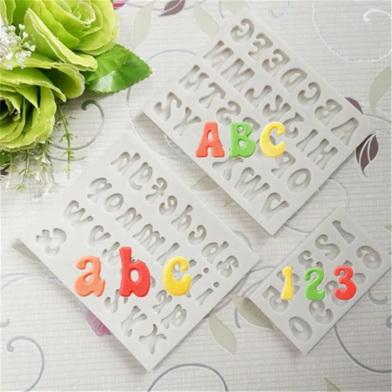 

3D Letter Number Silicone Fondant Molds Chocolate Cake Molds Cake Decorating DIY Tools Jelly Cookies Baking Printing Mould 2024