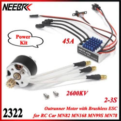 NEEBRC 2322 2600KV Outrunner Motor AM32 45A Brushless ESC for 1/12 RC Car Crawler Monster MN99S MN168 Model Upgrades Power Kit