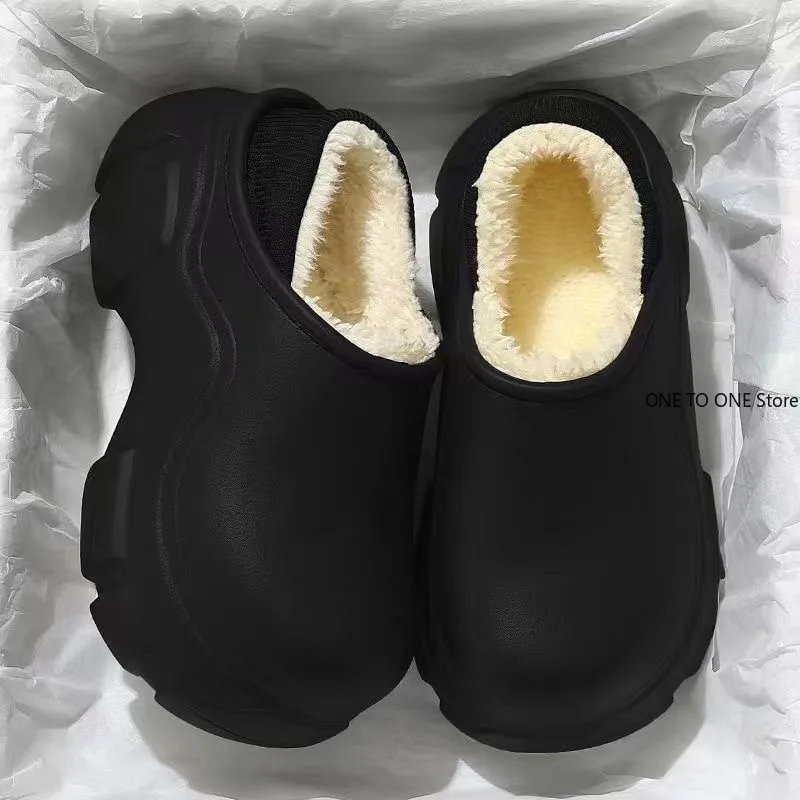 

Wholesale Women Winter Furry Slippers Fashion Warm Soft Thick Sole Plush Fluffy Slipper New Couple Outdoor Non-slip Cotton Shoes