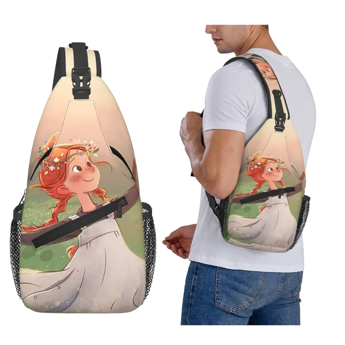 

Anne Of Green Gables нагрудная сумка мужской рюкзак через плечо нагрудная сумка дорожный походный рюкзак сумка на плечо