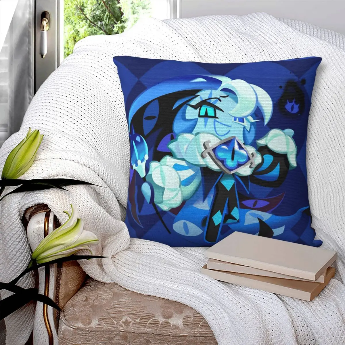 Shadow Milk Cookie Run Kingdom Pillowcase Printed Polyester Cushion Cover Gift Pillow Case Cover Home Zippered 45X45cm